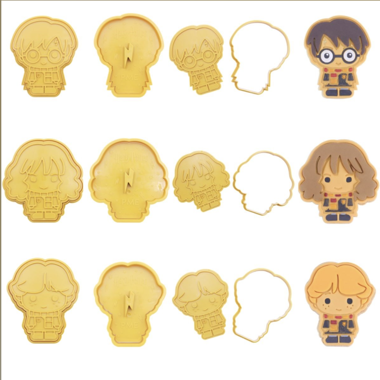 PME Harry Potter Cookie Cutter &amp; Embosser 6τεμ. -Characters - Σετ κουπ πατ και σφραγίδες Φιγούρες από τον Χάρι Πότερ