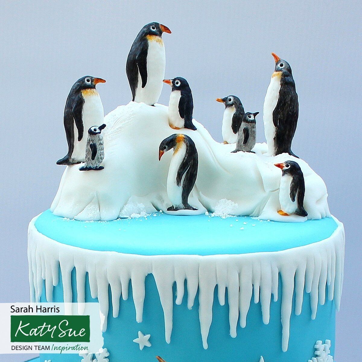 Katy Sue Silicone Mould -PENGUIN FAMILY - Καλούπι Σιλικόνης Οικογένεια Πινγκουίνων