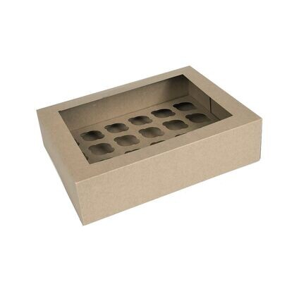 House of Marie CUPCAKE BOX - Κουτί για 24 Μίνι Καπκέϊκς/Μάφινς -2τμχ -KRAFT