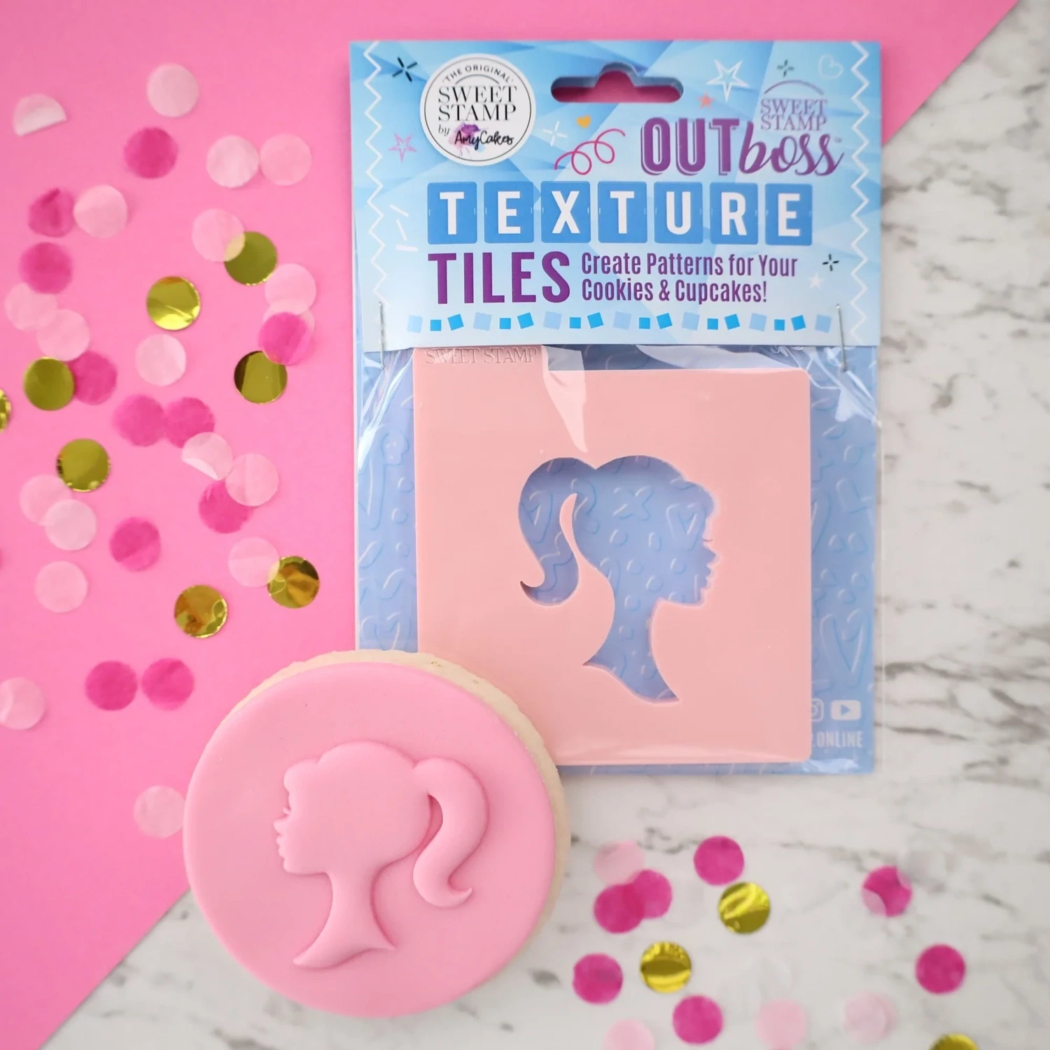 Sweet Stamp -OUTboss Texture Tile Barbie Dollhouse Silhouette - Σφραγίδα Μπάρμπι