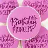 Sweet Stamp -Embosser -Σφραγίδα &#39;BIRTHDAY PRINCESS&#39; 2 με καλλιγραφικά γράμματα με κορώνα στο πλάι