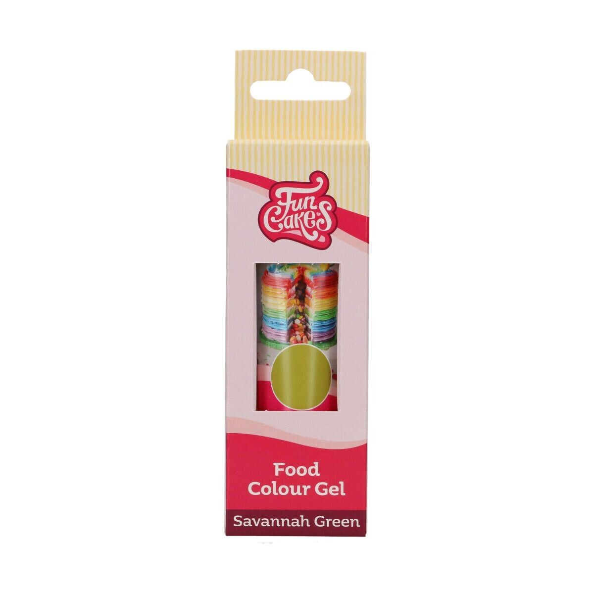 FunCakes FunColours GEL -SAVANNAH GREEN -Χρώμα Τζελ Πράσινο λεμονί -30γρ