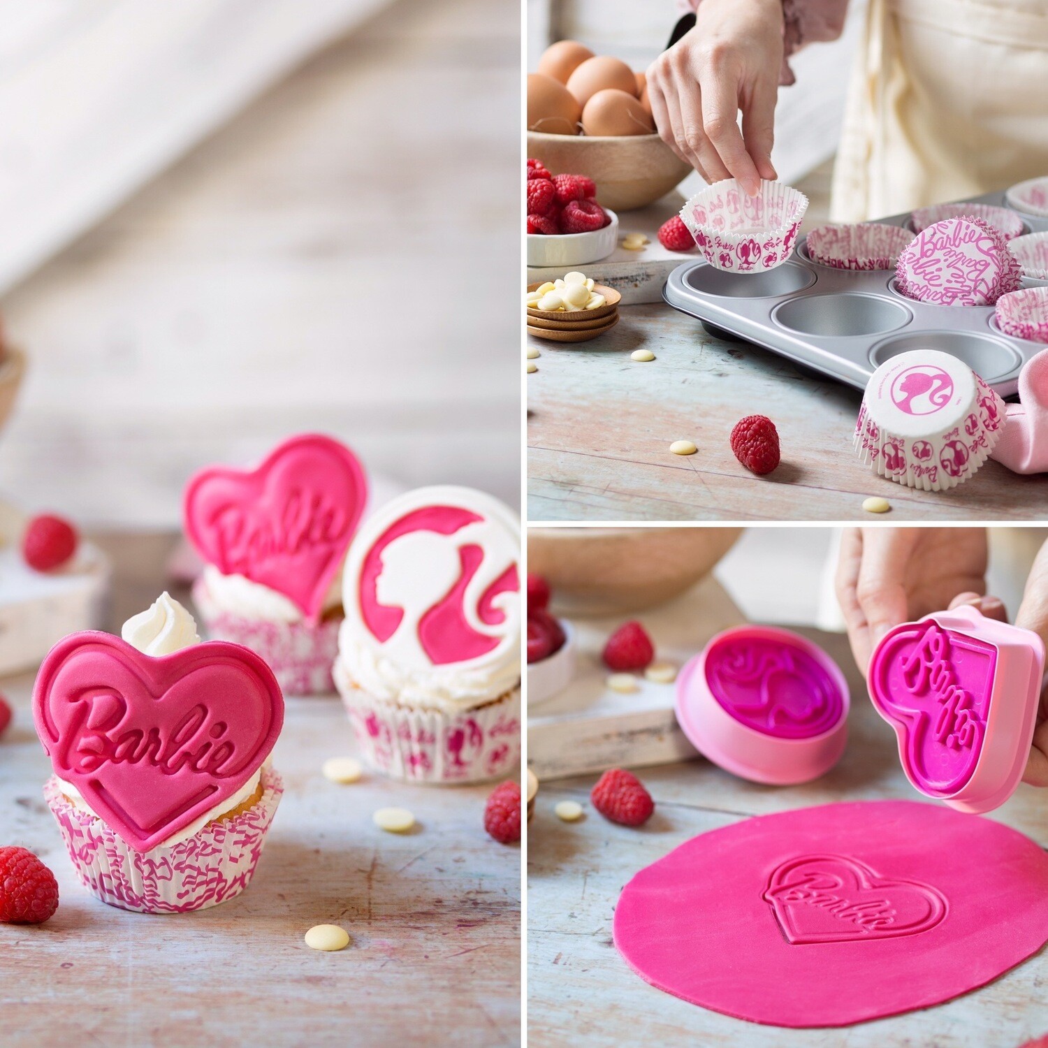 DECORA Barbie Baking Cases STYLE 1 -36 τμχ - Θήκες Ψησίματος Μπάρμπι Λευκές με λογότυπο