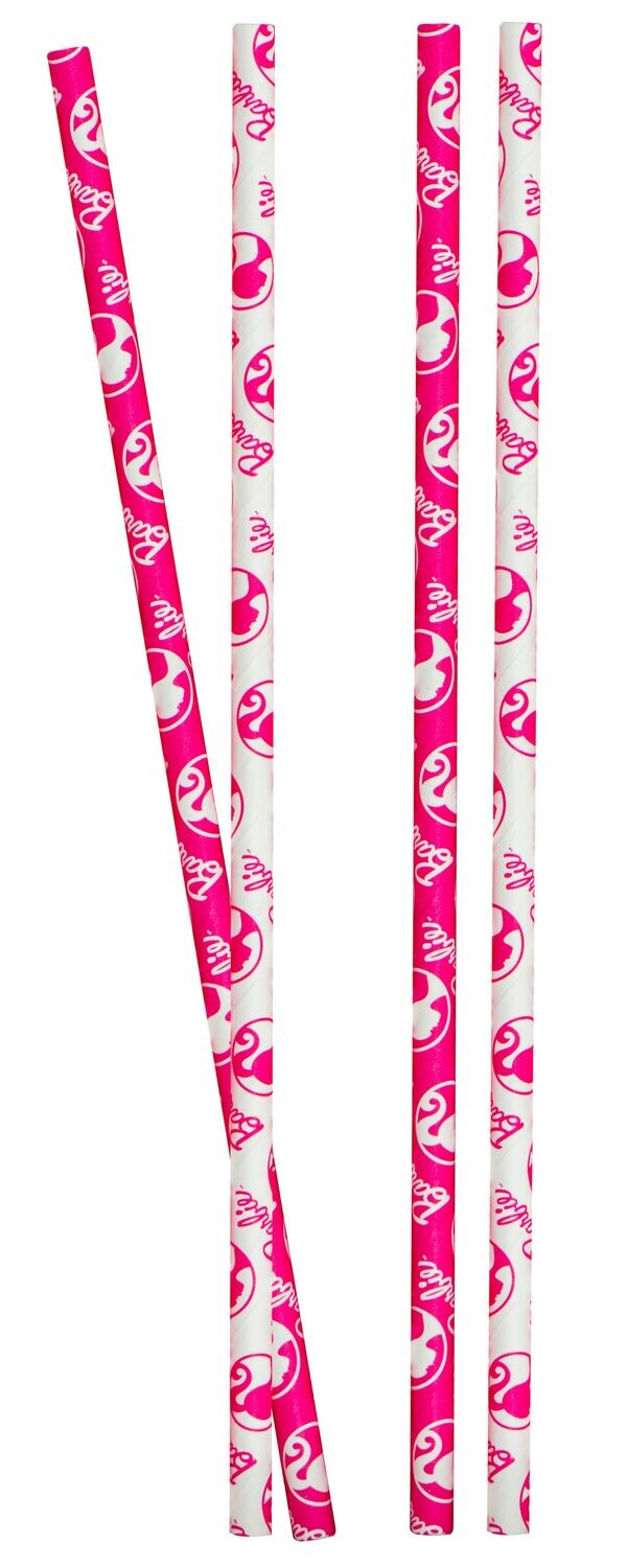 DECORA Eco Paper Straws -BARBIE 80 τμχ - Χάρτινα καλαμάκια/Στικς Μπάρμπι