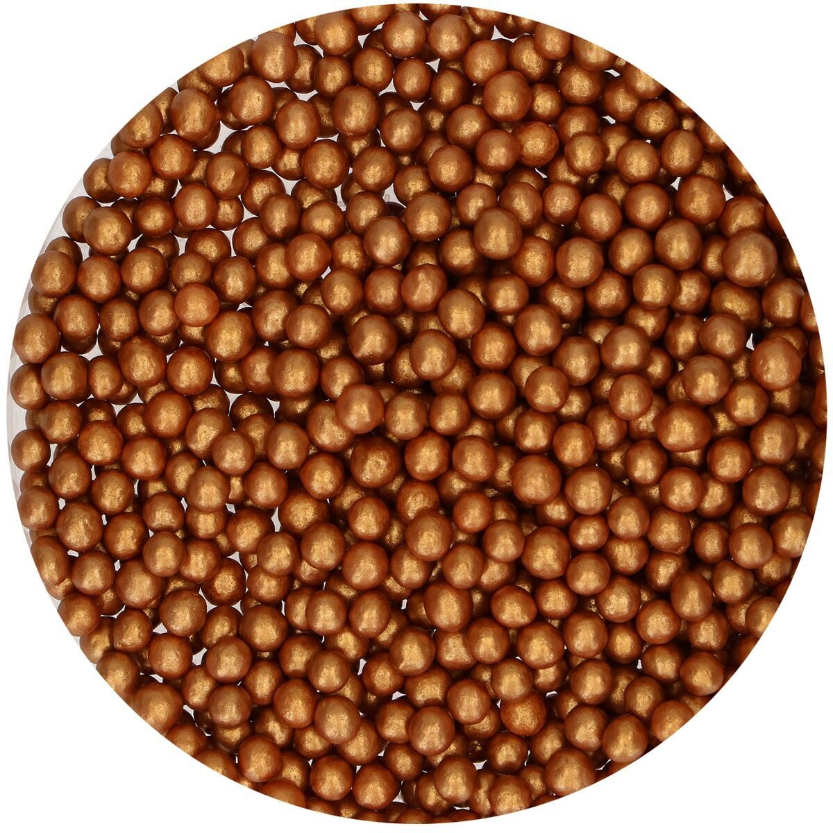 FunCakes Soft Sugar Pearls -BRONZE GOLD -MEDIUM 60g -Μείγμα Ζαχαρωτών Πέρλες Μπρονζέ Μεσαίο μέγεθος