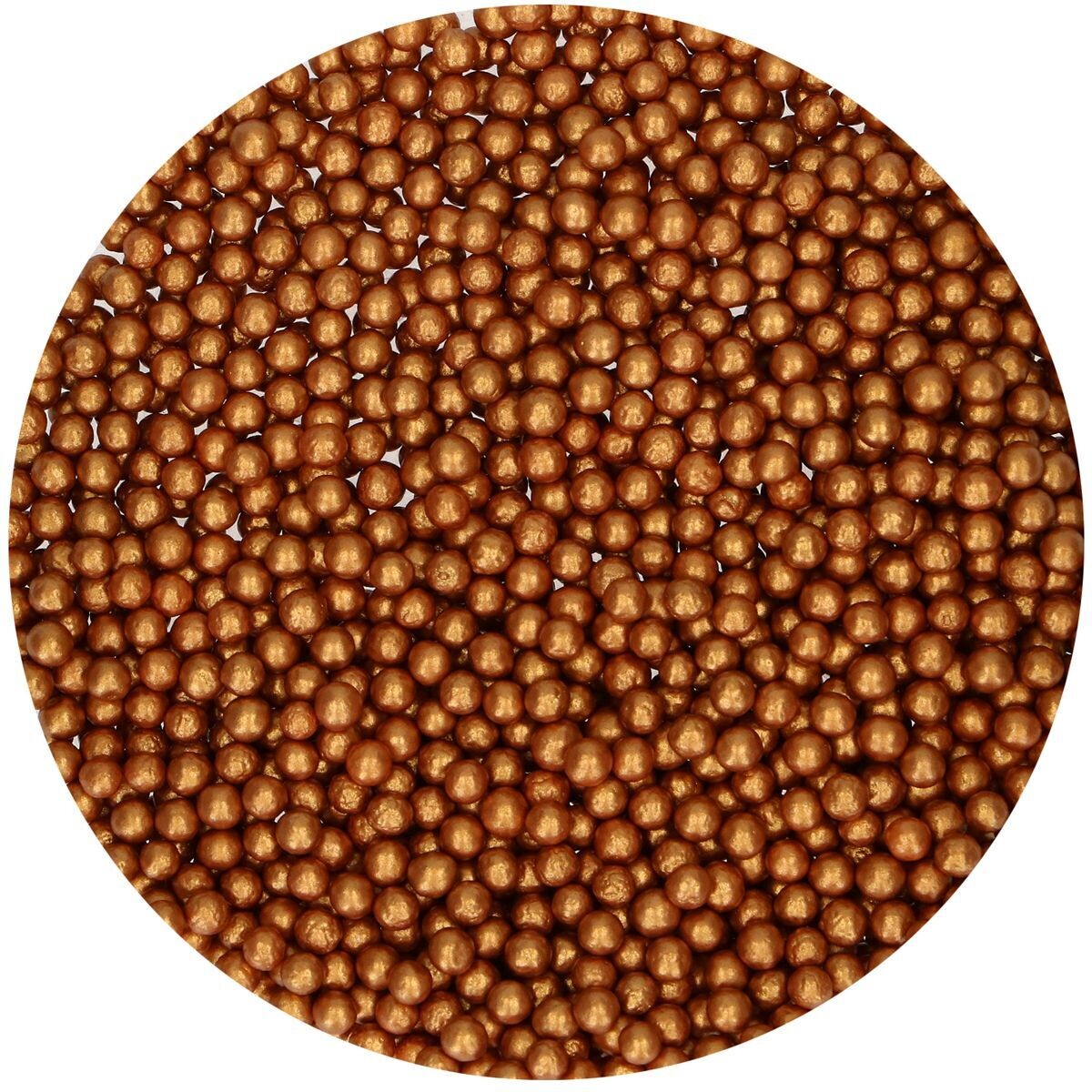FunCakes Soft Sugar Pearls -BRONZE GOLD -SMALL 70g - Μείγμα Ζαχαρωτών Πέρλες Μπρονζέ Μικρό μέγεθος