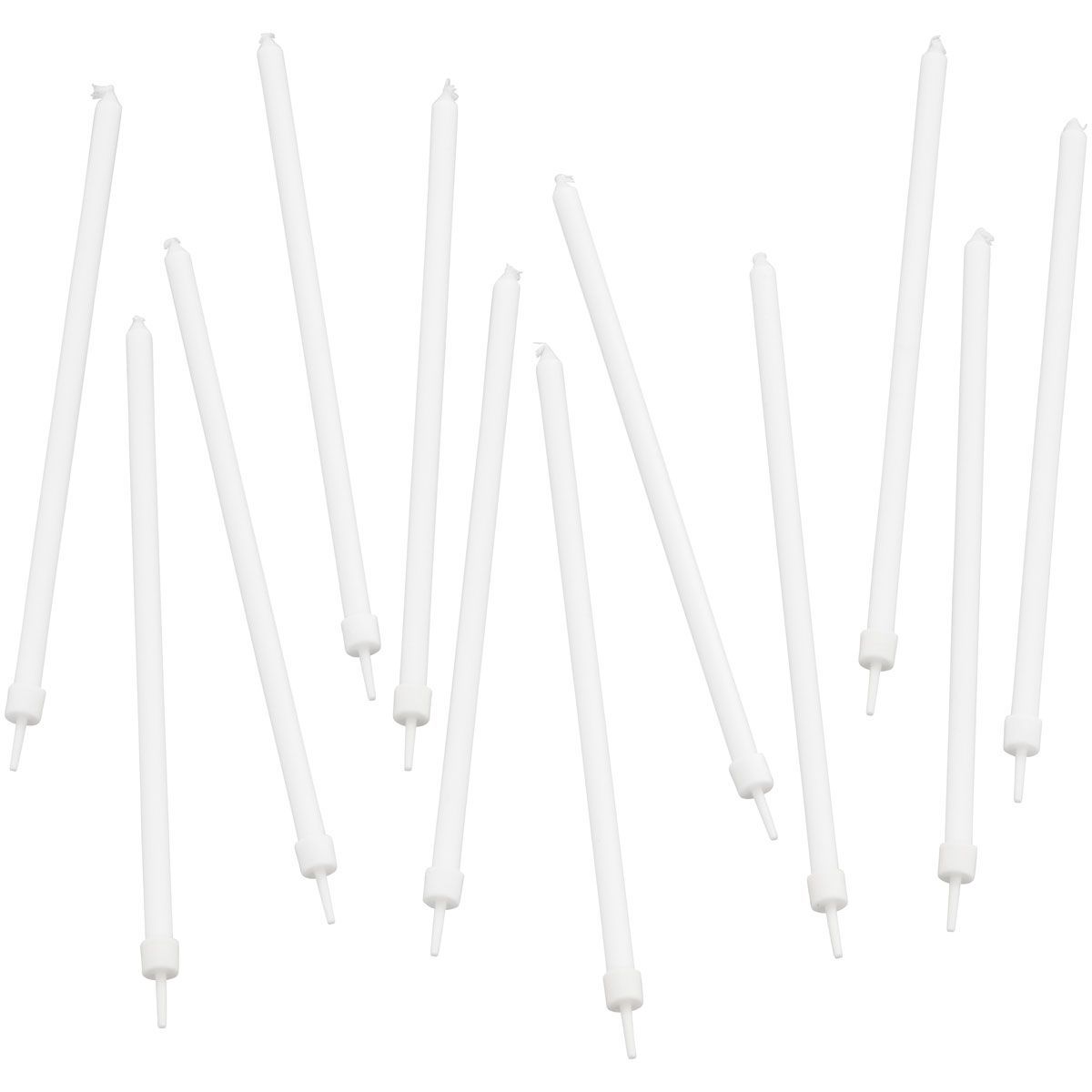 Wilton Birthday Candles Tall WHITE 12 τμχ - Κεράκια Λευκά 15εκ