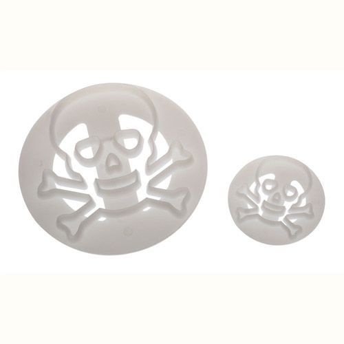 FMM Skull &amp; Cross Bone Cutters set/2 - Σετ 2τεμ κουπ πατ Νεκροκεφαλή με κόκκαλα
