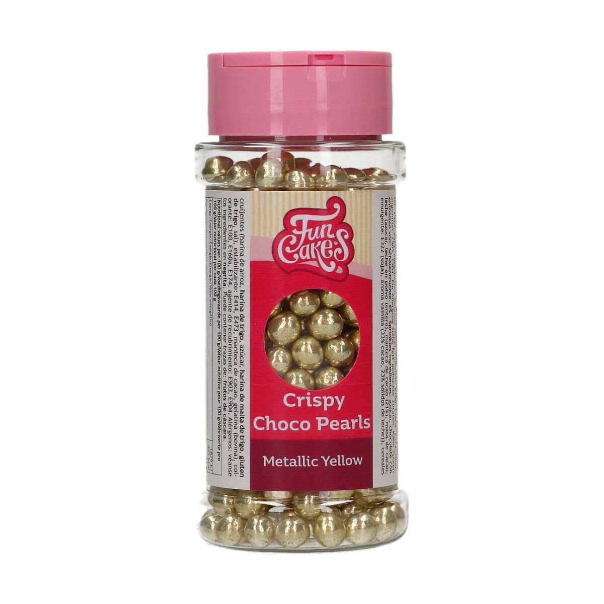 FunCakes Crispy Choco Pearls METALLIC YELLOW GOLD 60γρ - Σοκολατένιες Πέρλες Χρυσές