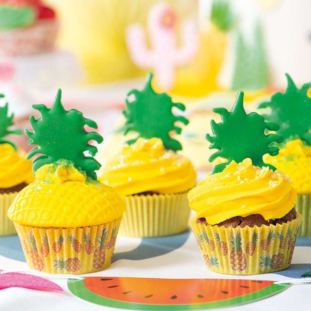 DECORA Cutters -PINEAPPLE &amp; STRAWBERRY -Σετ 2 πλαστικά κουπ πατ Ανανάς και Φράουλα