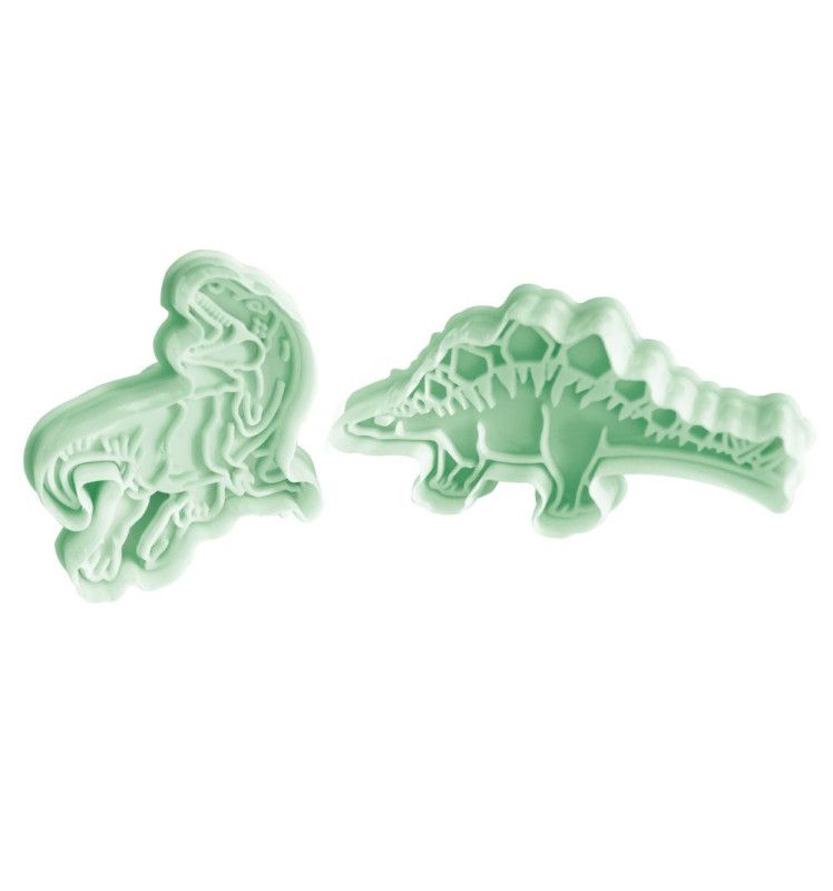 ScrapCooking Set of 2 Plunger Cutters -DINOSAURS - Σετ 2τεμ Πλαστικά Κουπ πατ με εκβολέα Δεινόσαυροι