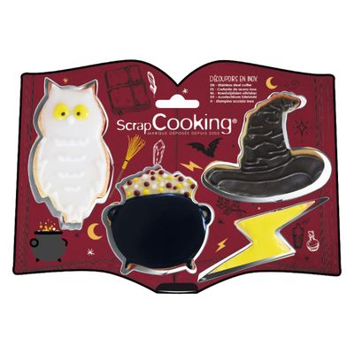 Scrapcooking Cookie Cutter Set - Wizard  - 4 τεμ Μεταλλικά Κουπ πατ με θέμα τον Χάρι Πότερ