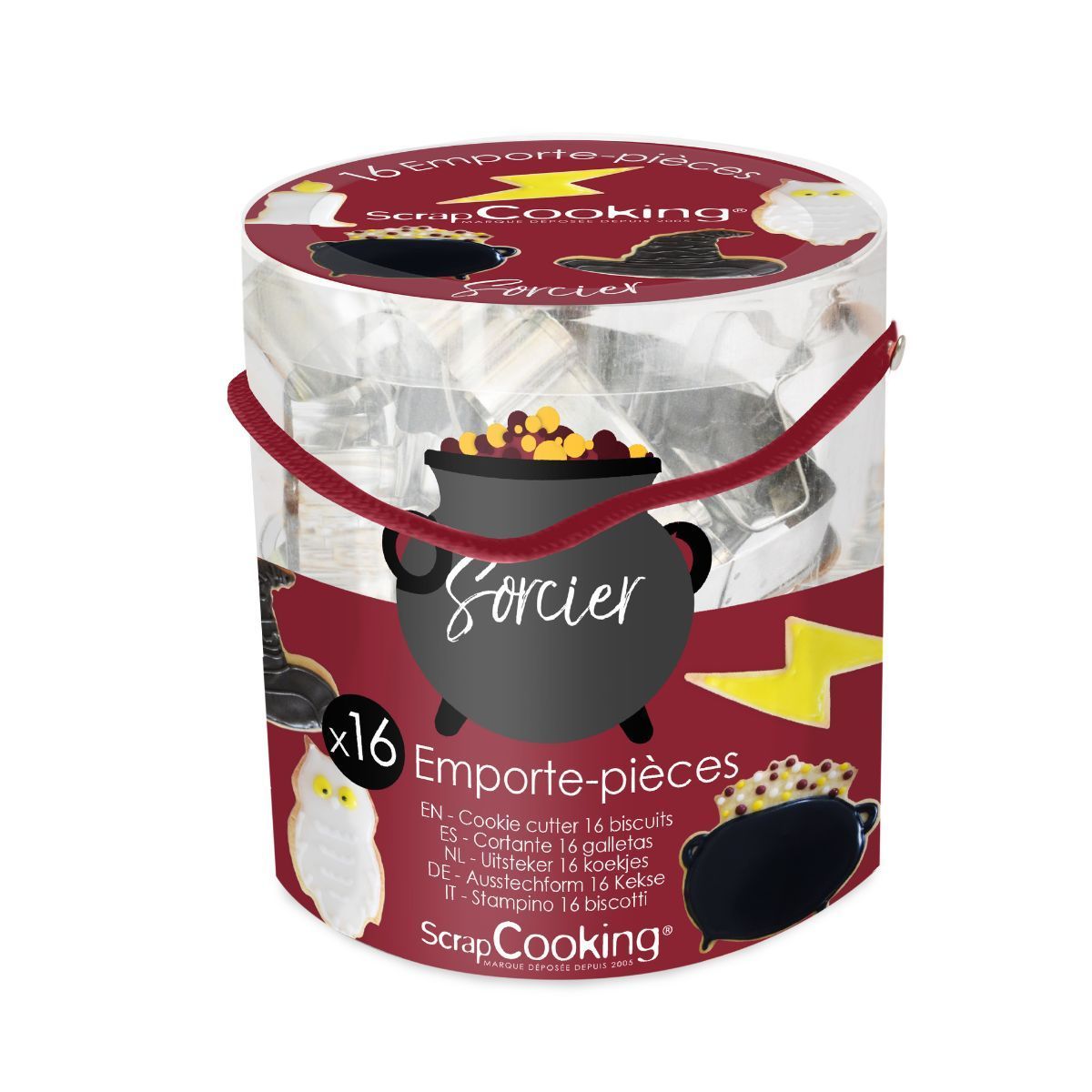 ScrapCooking Tub of Cookie Cutters -WIZARDS &amp; MAGIC  - Σετ 16 τεμ μεταλλικά κουπ πατ με θέμα τον Χάρι Πότερ (Harry Potter)