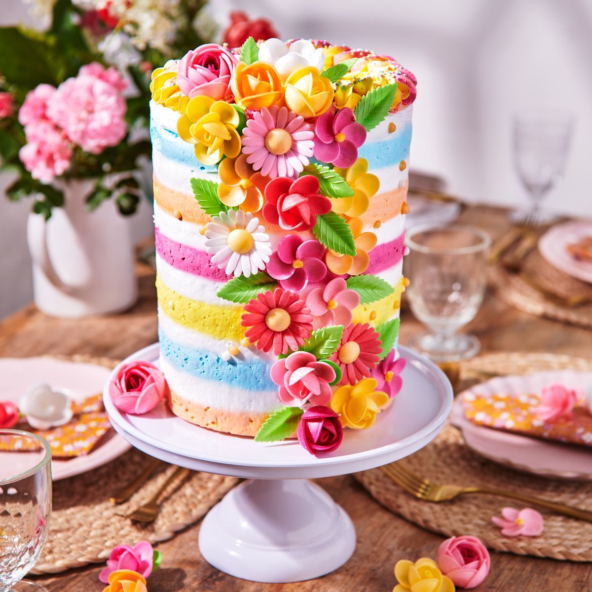 FunCakes Edible Wafer Flowers TULIPS &amp; LEAVES 12 τμχ - Βρώσιμα ζαχαρωτά από φύλλο Βάφλας - Τουλίπες και Φύλλα