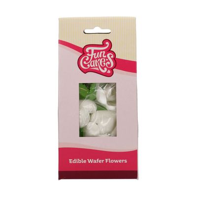 FunCakes Edible Wafer Flowers TULIPS &amp; LEAVES 12 τμχ - Βρώσιμα ζαχαρωτά από φύλλο Βάφλας - Τουλίπες και Φύλλα