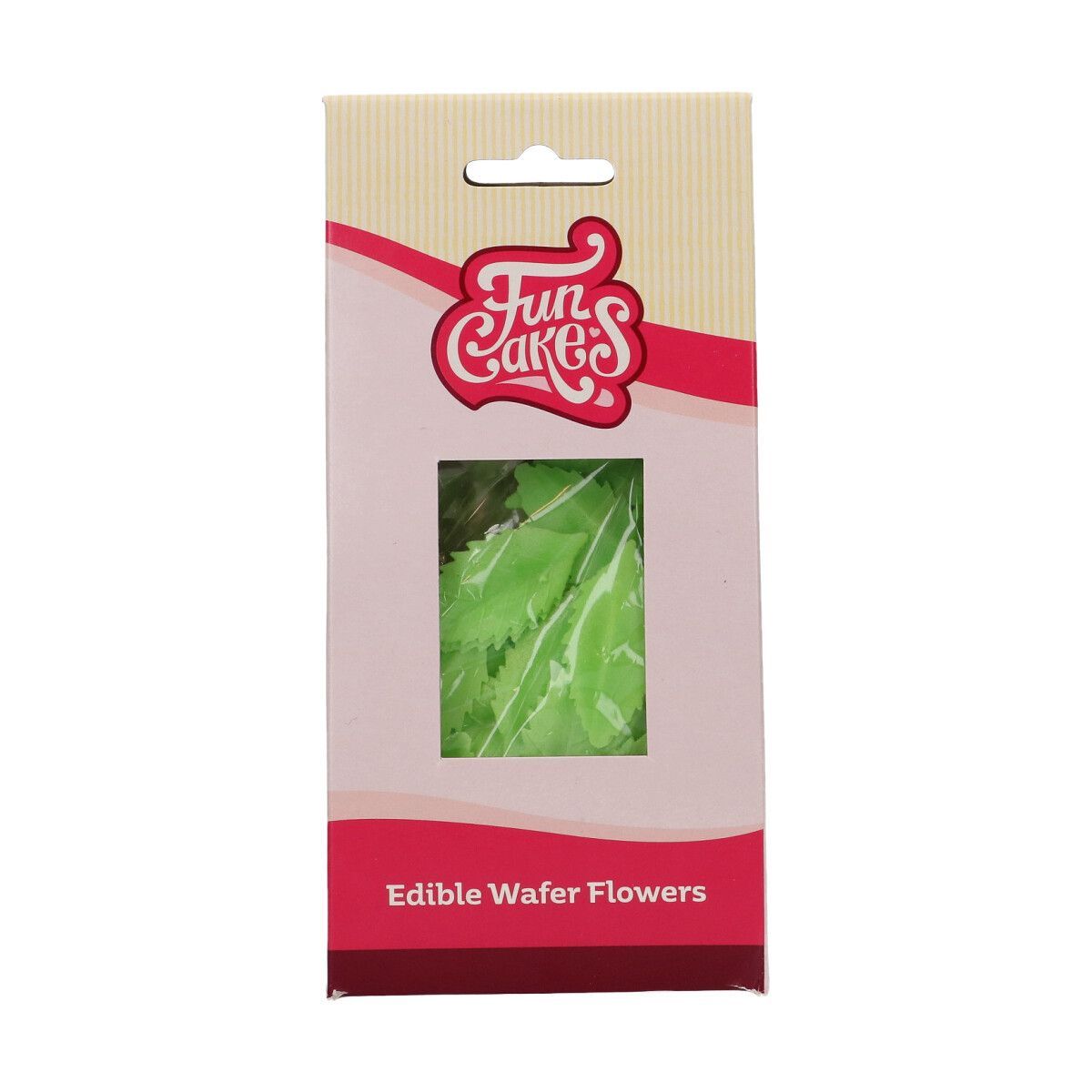 FunCakes Edible Wafer Flowers GREEN LEAVES 50 τμχ - Βρώσιμα Ζαχαρωτά Φύλλα από Φύλλο Βάφλας