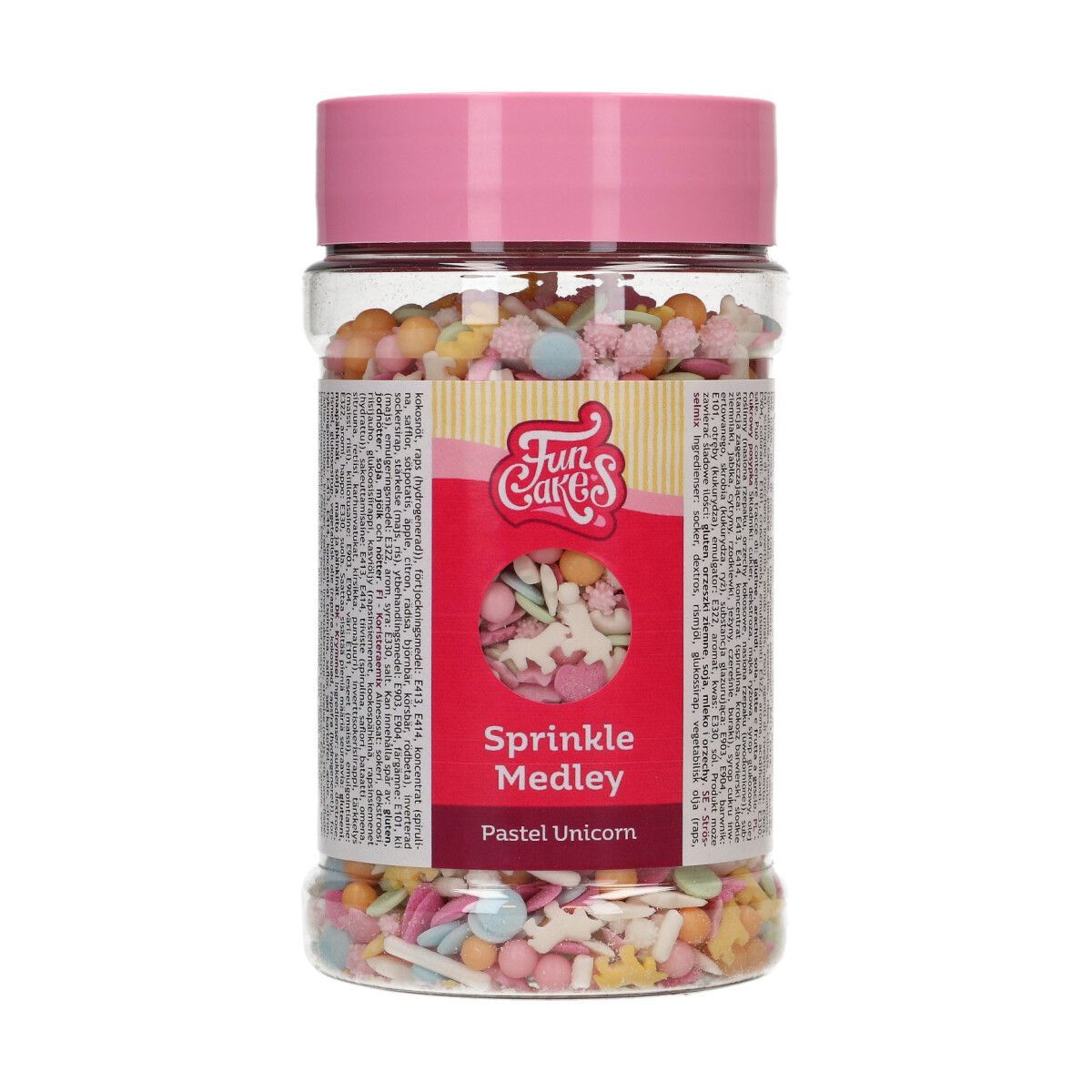 FunCakes Sprinkle Mix 180γρ -PASTEL UNICORN MEDLEY -Μείγμα Ζαχαρωτών - Μονόκερος σε Παστέλ Αποχρώσεις