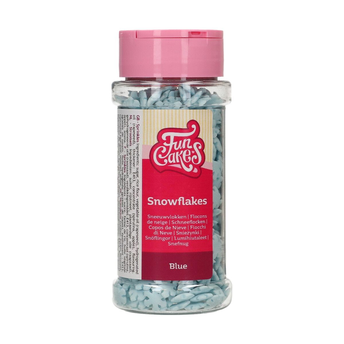 FunCakes Sprinkles -SNOWFLAKES -BLUE-Μείγμα Ζαχαρωτών Χιονονιφάδες Μπλε 50γρ