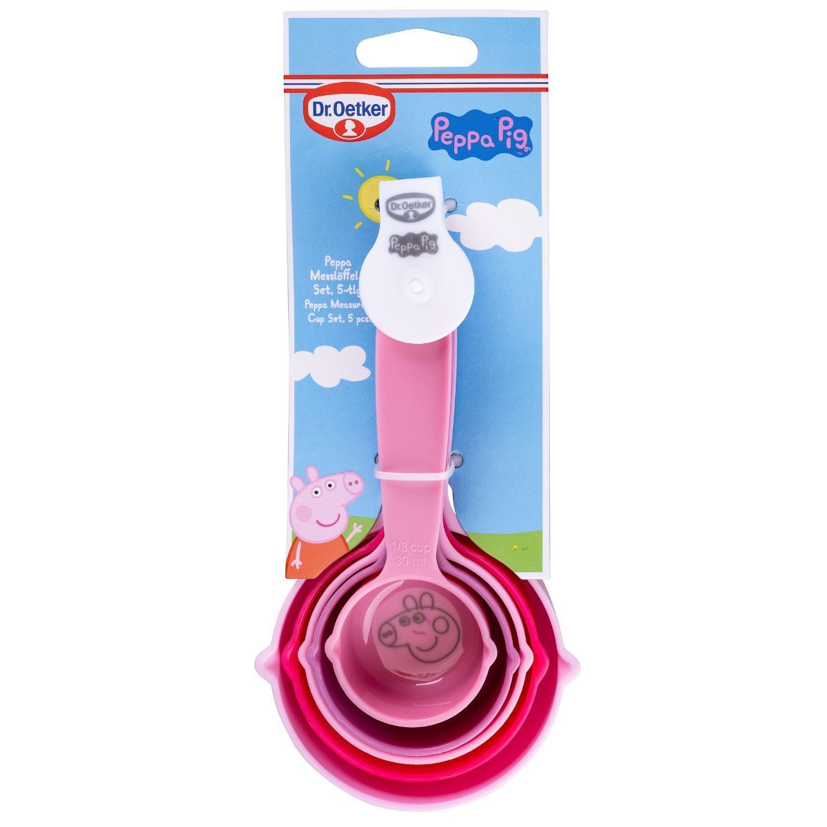 Peppa Pig Measuring Cup 5 τμχ - Σετ κυπελάκια δοσομετρητές Πέππα το γουρουνάκι