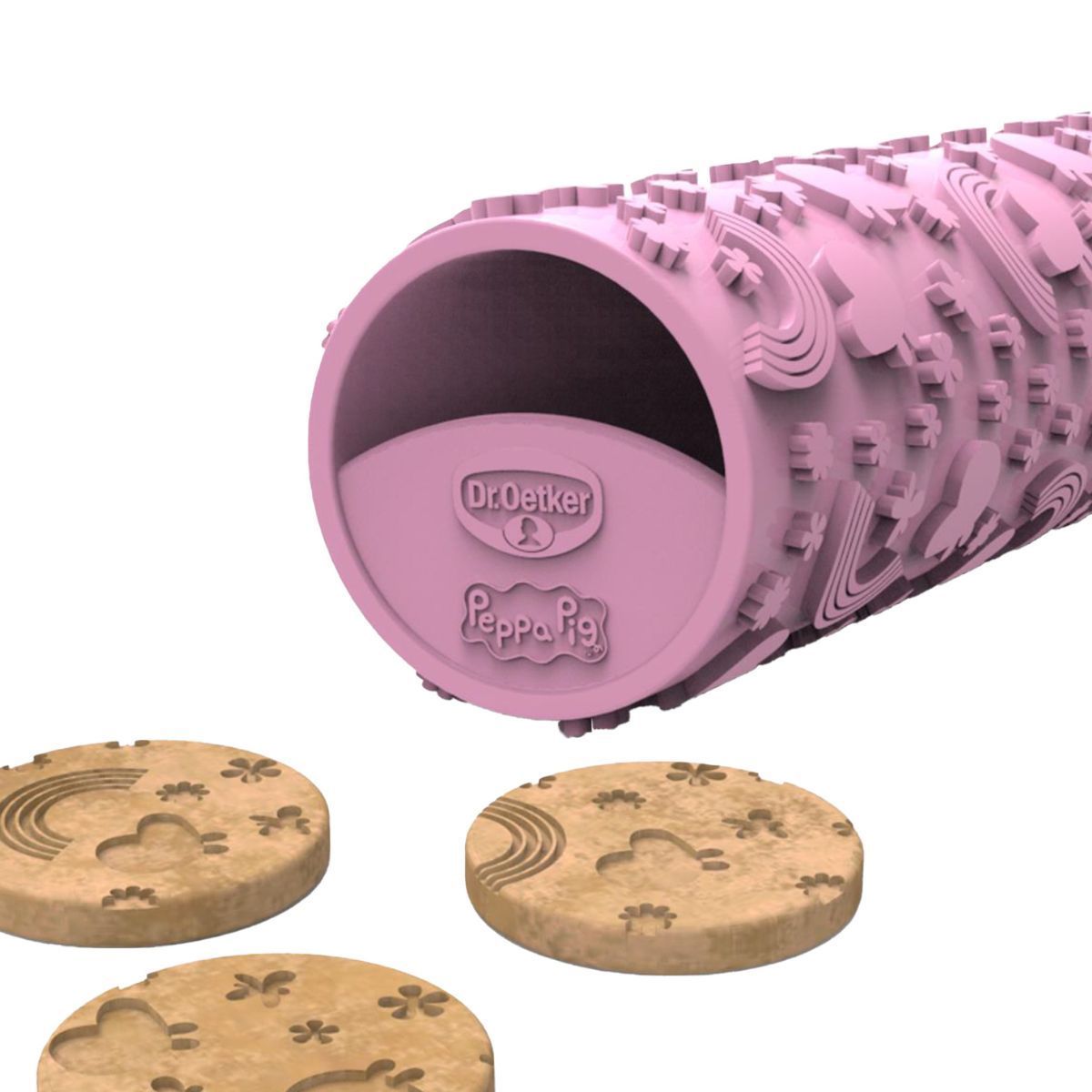 Peppa Pig Embossing Rolling Pin 23cm - Αντικολλητικός Πλάστης με σχέδιο Πέππα το Γουρουνάκι