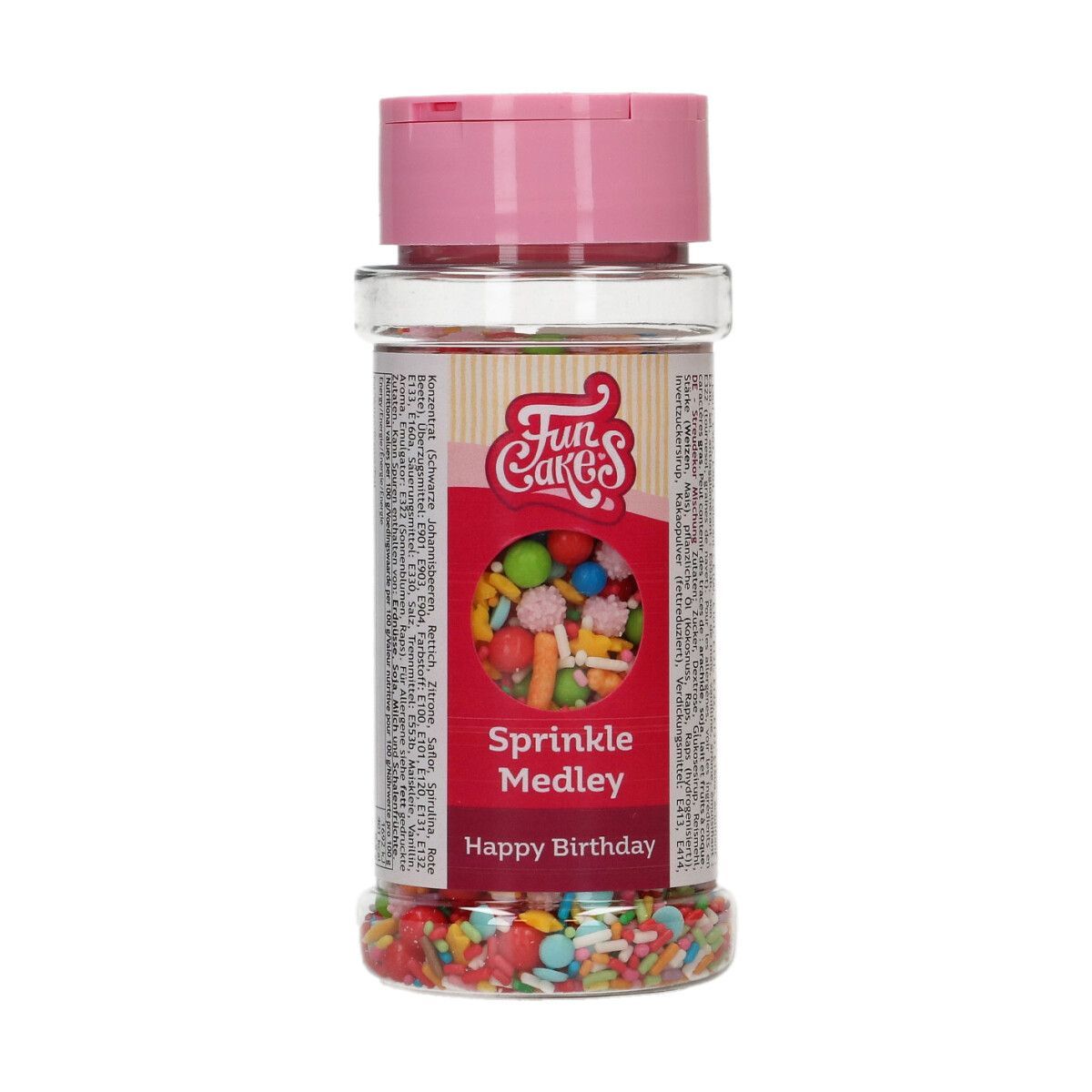 FunCakes Sprinkle Mix 65γρ -HAPPY BIRTHDAY MEDLEY - Βρώσιμο Μείγμα Ζαχαρωτών σε έντονες αποχρώσεις