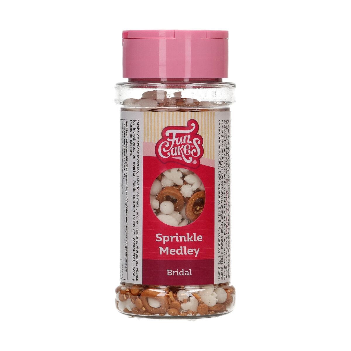 FunCakes Sprinkle Mix 60γρ -BRIDAL MEDLEY - Βρώσιμο Μείγμα Ζαχαρωτών σε χρυσές και λευκές αποχρώσεις