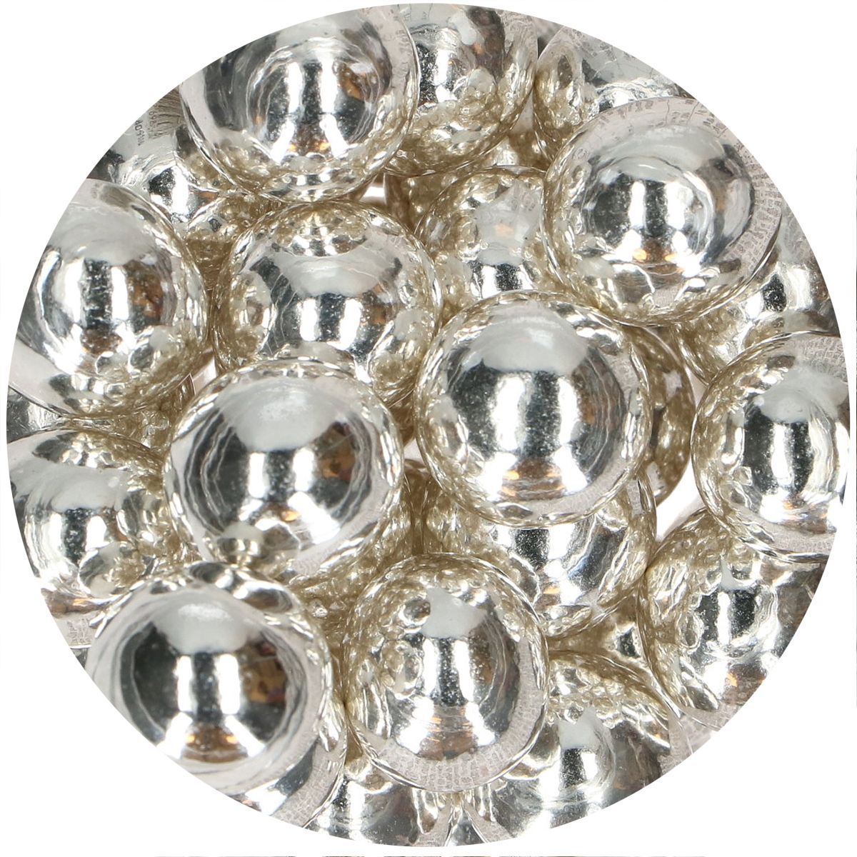 FunCakes Choco Crispy Balls - Metallic Silver 130g - Σοκολατένιες Τραγανές Μεγάλες Πέρλες Μεταλλικό Ασημί