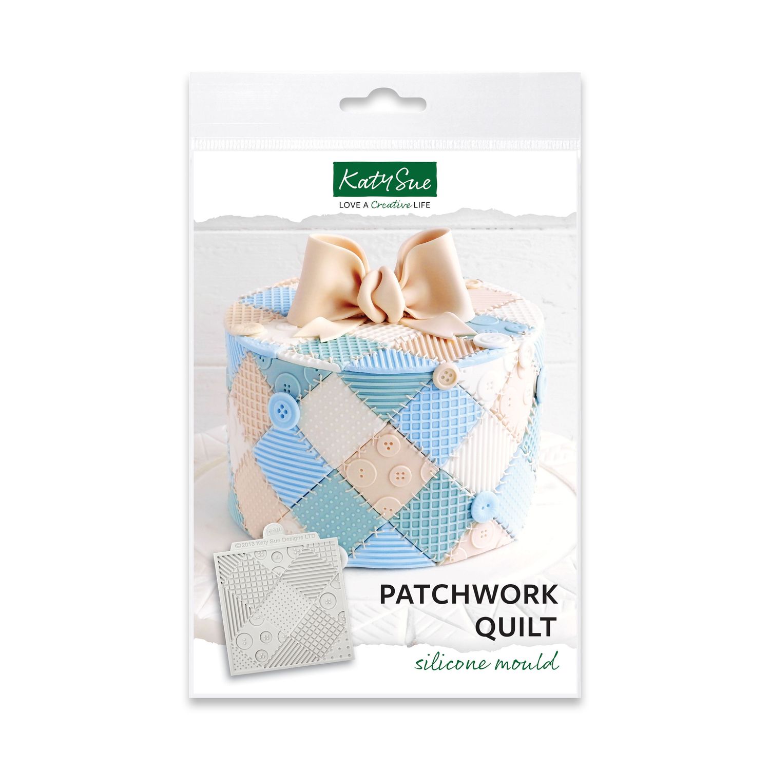 Katy Sue Silicone TEXTURE Mould -PATCHWORK QUILT - Πατάκι Σιλικόνης Πάπλωμα/Καπιτονέ