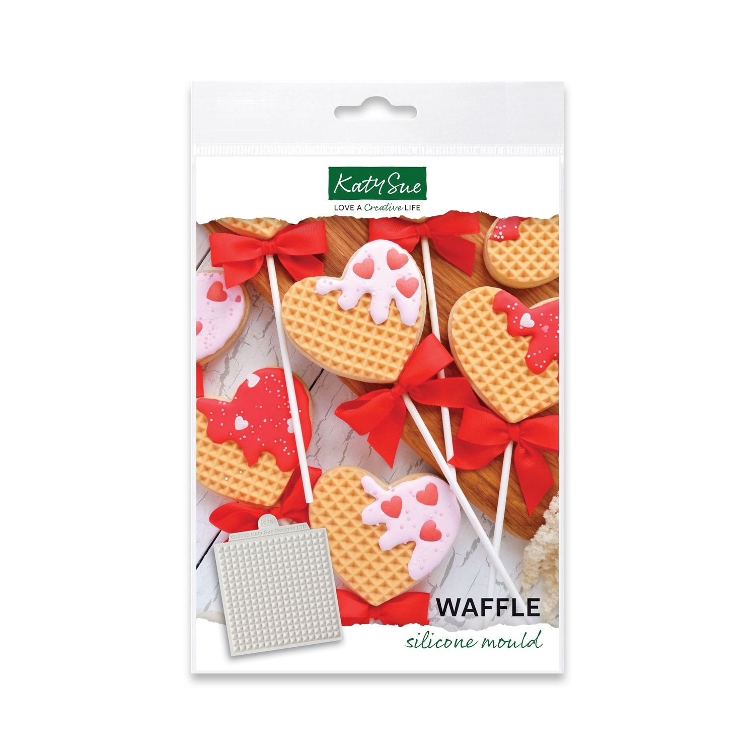 Katy Sue Silicone TEXTURE Mould -WAFFLE - Πατάκι Σιλικόνης Βάφλα
