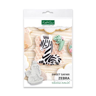 Katy Sue Silicone Mould -SWEET SAFARI ZEBRA - Καλούπι Σιλικόνης Χαριτωμένη Ζέβρα