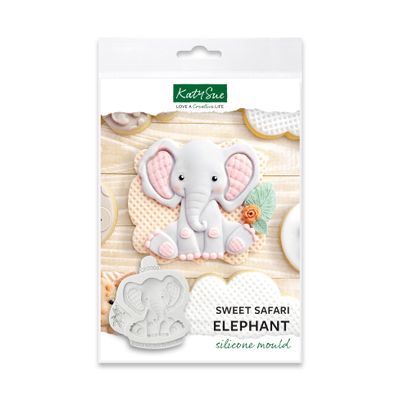 Katy Sue Silicone Mould -SWEET SAFARI ELEPHANT - Καλούπι Σιλικόνης Χαριτωμένο Ελεφαντάκι