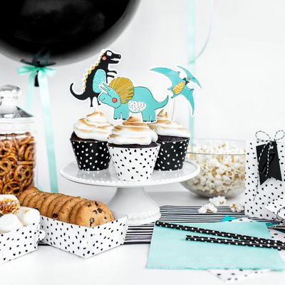PartyDeco Cake Topper -DINOSAURS DESIGN 2 -5τμχ - 10.5-20εκ - Τόπερ με θέμα τους Δεινόσαυρους