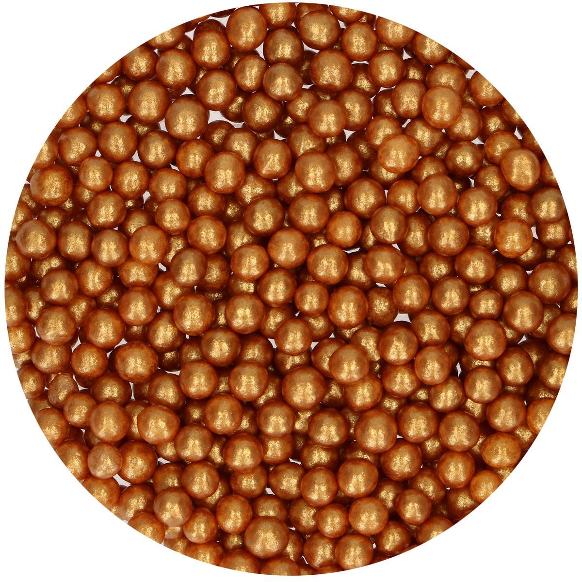 FunCakes Soft Sugar Pearls 6mm -Metallic GOLD-MEDIUM - Μαλακές  Πέρλες Ζάχαρης 60γρ - Μεταλλικό Χρυσό