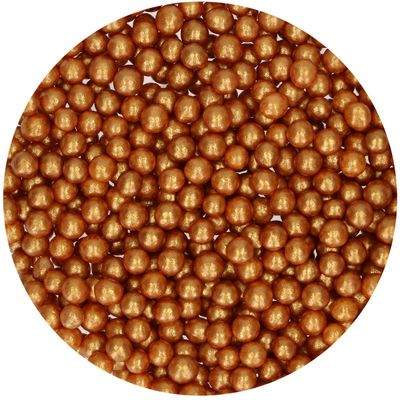 FunCakes Soft Sugar Pearls 6mm -Metallic GOLD-MEDIUM - Μαλακές  Πέρλες Ζάχαρης 60γρ - Μεταλλικό Χρυσό