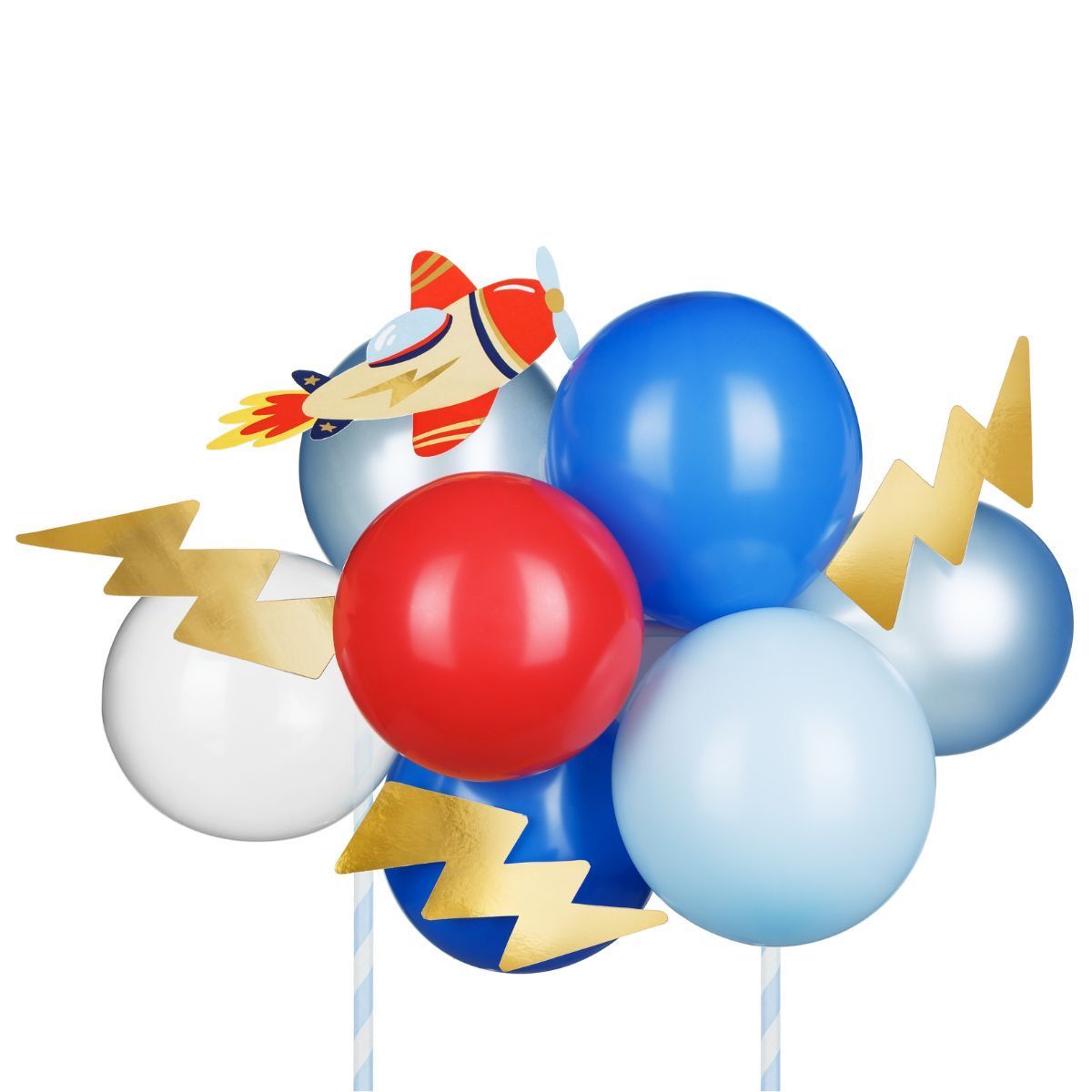 PartyDeco Balloon Cake Topper - AIRPLANE - Τόπερ Αεροπλάνο με μπαλόνια