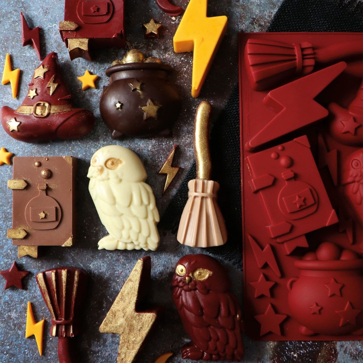 ScrapCooking Mould-WIZARD 6 Σχέδια - Φόρμα σιλικόνης με θέμα τον Χάρι Πότερ