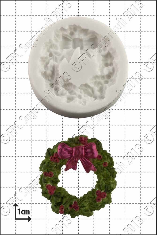 FPC Silicone Mould -HOLLY WREATH -Καλούπι Σιλικόνης Γιορτινό Στεφάνι