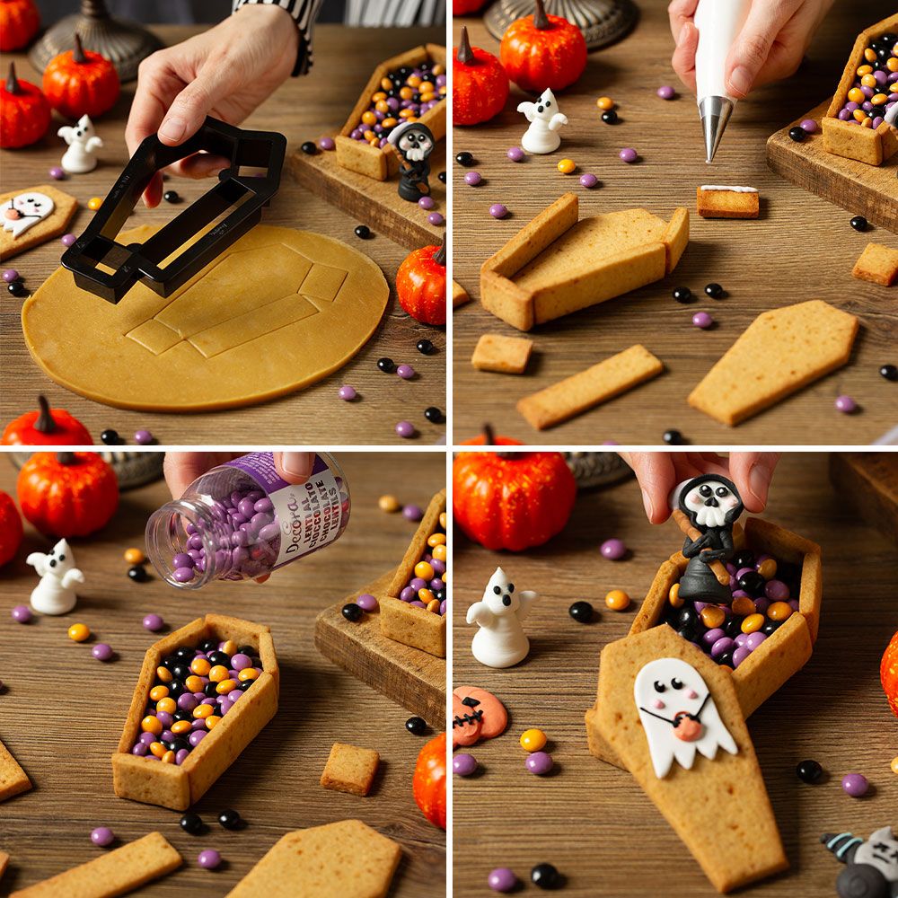 DECORA Cutters -HALLOWEEN -3D Coffin Cutter - Κουπ πατ για Μπισκοτένιο Τρισδιάστατο Φέρετρο