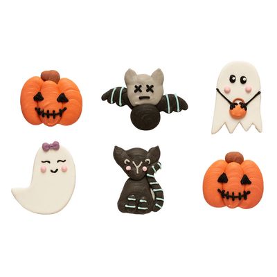 DECORA Sugar Decorations Mr &amp; Mrs Ghost 6 τεμ - Βρώσιμα Διακοσμητικά Ζαχαρωτά με θέμα το Halloween