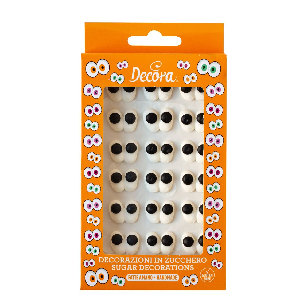DECORA Sugar Decorations -COUPLED EYES - Βρώσιμα Ζαχαρωτά Μάτια Οβάλ σε ζευγάρι