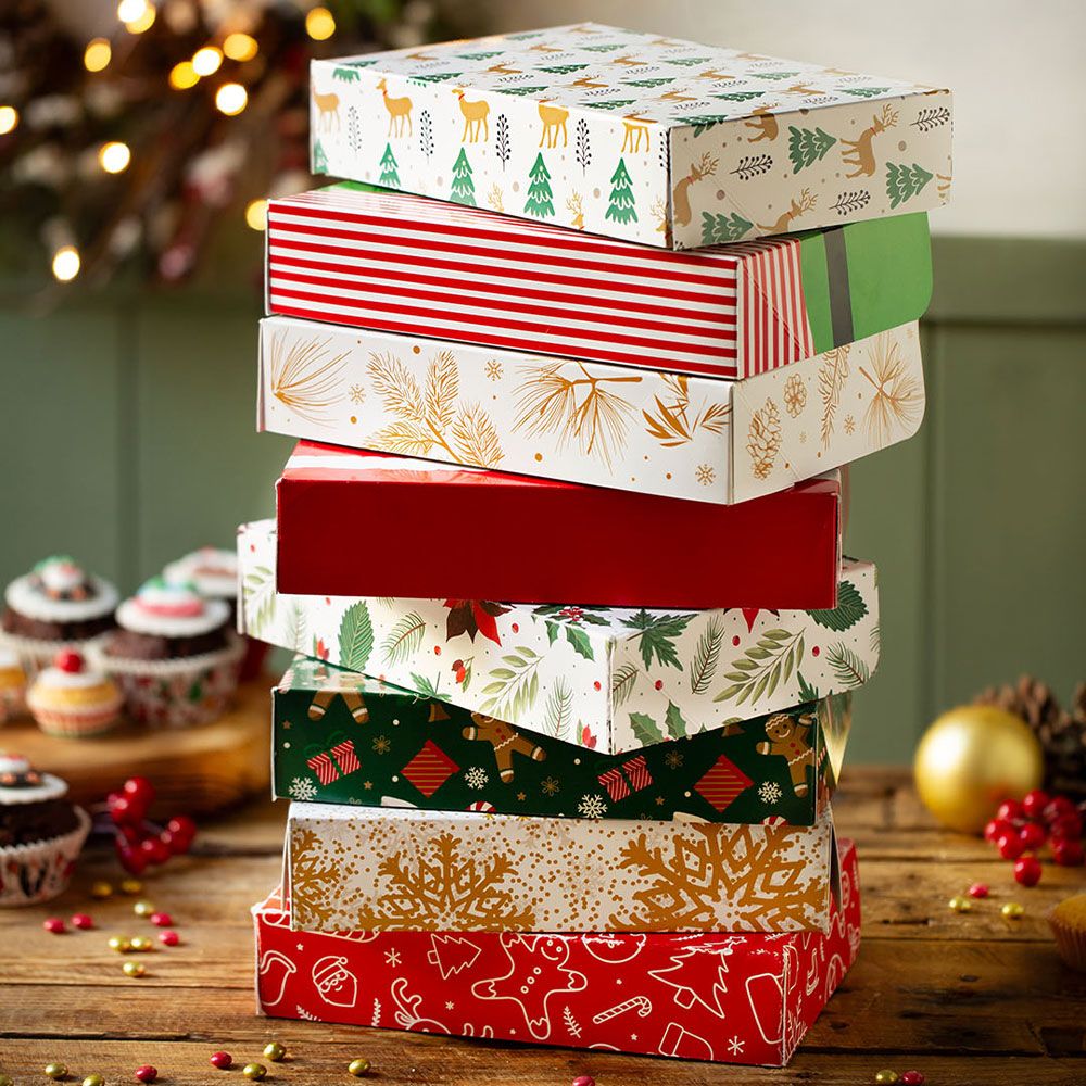 Decora Set of 8 Christmas Sweet Display Boxes - Κουτιά χριστουγεννιάτικα σε διάφορα σχέδια