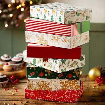 Decora Set of 8 Christmas Sweet Display Boxes - Κουτιά χριστουγεννιάτικα σε διάφορα σχέδια