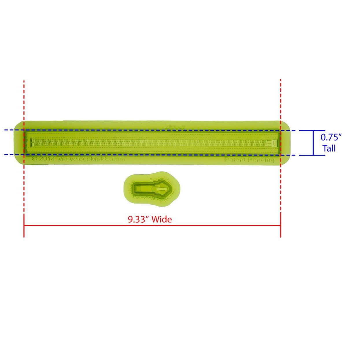 Marvelous Molds Silicone Mould -ZIPPER -Καλούπι Σιλικόνης Φερμουάρ