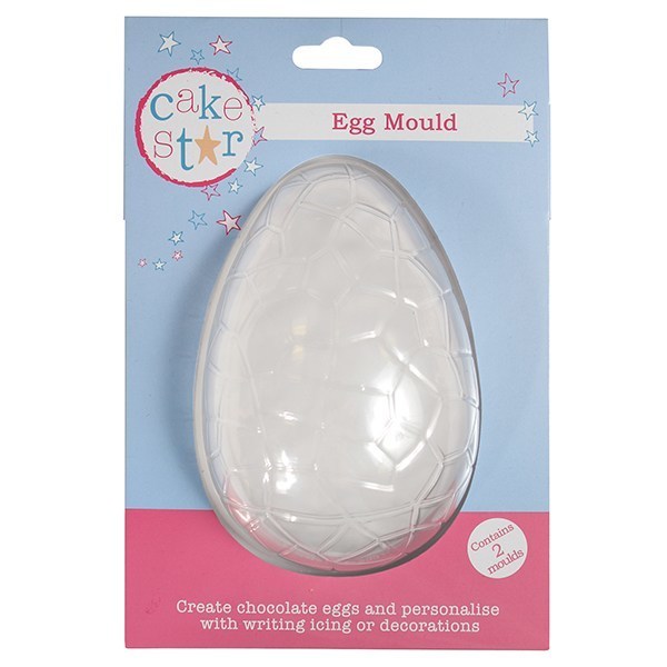 Cake Star Chocolate Mould -2x LARGE EGG -Καλούπι Μεγάλο Αυγό 2 τεμ 14εκ