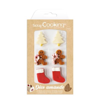 ScrapCooking Marzipan Decorations -SWEET CHRISTMAS 6Τμχ - Βρώσιμα Διακοσμητικά ζαχαρωτά χριστουγεννιάτικα από αμυγδαλόπαστα