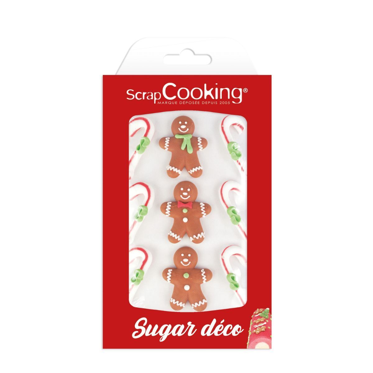 ScrapCooking Sugar Decorations -GINGERBREAD 9Τμχ - Βρώσιμα Χριστουγεννιάτικα Διακοσμητικά Ζαχαρωτά Μπισκοτανθρωπάκια