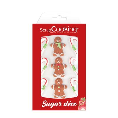 ScrapCooking Sugar Decorations -GINGERBREAD 9Τμχ - Βρώσιμα Χριστουγεννιάτικα Διακοσμητικά Ζαχαρωτά Μπισκοτανθρωπάκια