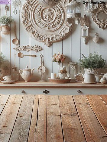 SweetDrops by Cakes By Samantha -Φόντο Φωτογραφίας -2 σε 1 Rustic Chic 90x120εκ