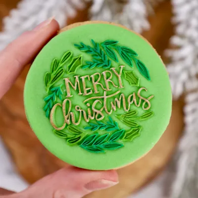 SALE!!! Sweet Stamp -OUTboss Christmas -'MERRY CHRISTMAS' WREATH- Χριστουγεννιάτικη Σφραγίδα