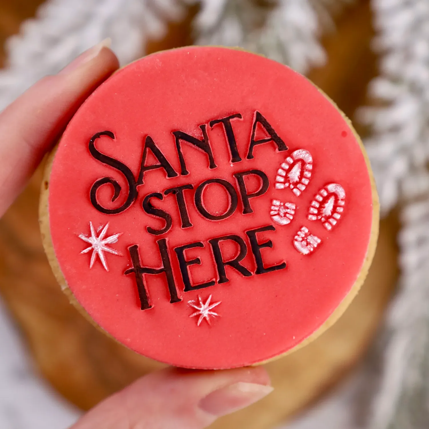 Sweet Stamp -OUTboss Christmas -SANTA STOP HERE -Χριστουγεννιάτικη Σφραγίδα